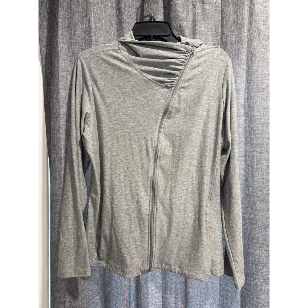Women's JOCKEY Asymmetrical Zip Up Cowl Collar Jacket Womans Size Medium Pockets